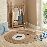 Flair Rugs Juten dječji tepih u prirodnoj boji 100x100 cm Bertie Bear – | shoptok.hr