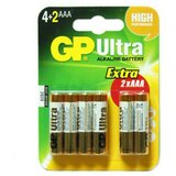 Gp baterija ultra alkalna LR03 AAA 4+2 ( 4347 ) Cene