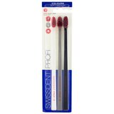 Swissdent Profi Colours Trio Soft-Medium mehka do srednje trda zobna ščetka 3 ks odtenek White, Grey, Black | Shoptok.si