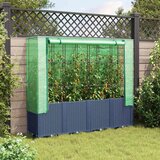  Povišena gredica s pokrovom za staklenik izgled ratana 160x40x153 cm | shoptok.hr