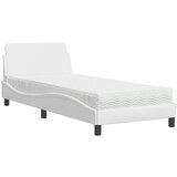  The Living Store Postelja z vzmetnico bela 90x190 cm umetno usnje - Postelja, (21496624) | Shoptok.si