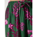 Happiness İstanbul Ženske Tamno Zelene Fuksija Šarene Lepršave Viskoza Regular fit Pantalone EN00606, Tamno Zelena Fuksija / Zelena | Eponuda.com