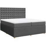 Maison Chic Box spring postelja - Vzmetna postelja z vzmetnico temno siva 200x200 cm blago SL5147, (21901387) | Shoptok.si