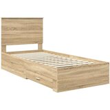  Okvir za krevet s uzglavljem Sonoma hrast 90 x 200 cm | shoptok.hr
