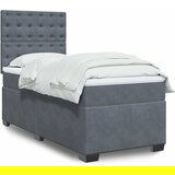 Maison Chic Box spring postelja - Vzmetna postelja z vzmetnico temno siva 90x200 cm žamet SL4618, (21903964) | Shoptok.si