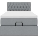  Otomanski krevet s madracem i LED svijetlosiva 80x200cm tkanina | shoptok.hr