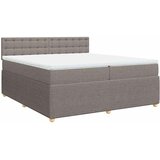  Krevet s oprugama i madracem smeđesivi 200x200 cm od tkanine | shoptok.hr