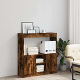 vidaXL Visoka komoda boja hrasta 92x33x100 cm od konstruiranog drva | shoptok.hr