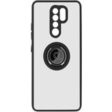 AVIZAR Ovitek z obrocem za Xiaomi Redmi 9 - hrbtna stran proti prstnim odtisom, združljiva z magnetnim stojalom - crna, (20719276) | Shoptok.si