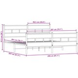  Metalni okvir kreveta bez madraca boja hrasta sonome 200x200 cm | shoptok.hr