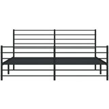  kovinski posteljni okvir z vzglavjem in vznožjem črn 193x203 cm, (20642177) | Shoptok.si