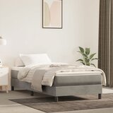 vidaXL Vzmetnica z žepkasto vzmetjo svetlo siva 100x210x20 cm žamet Cene