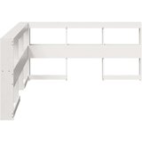  Polica za knjige uzglavlje L-oblika bijelo 135 cm borovine | shoptok.hr