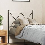 Maison Chic kovinsko posteljno vzglavje - vzglavna omarica - nočna omarica črno 75 cm, (21704793) | Shoptok.si