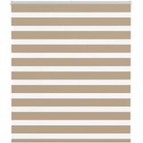 Zebra zavjesa Pješčano smeđa 125x100 cm Širina tkanine 120,9 cm Poliester | Shoptok.si