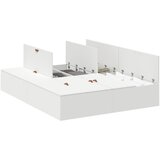 vidaXL Postelja z dodatnim prostorom za shranjevanje Bela 140x190 cm, (22051628) Cene