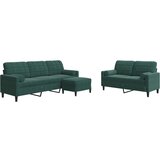  3-dijelni set sofa s jastucima tamnozeleni baršunasti | shoptok.hr