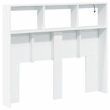 Ormarić za uzglavlje s LED svjetlima bijeli 120 x 17 x 102 cm | Eponuda.ba