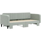  Dnevni krevet na razvlačenje svjetlosivi 90 x 200 cm baršunasti | shoptok.hr