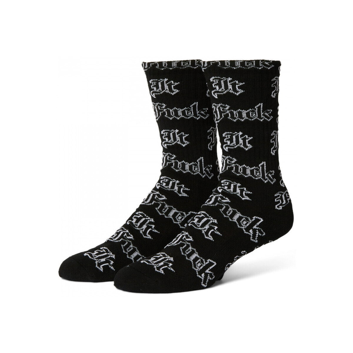 Nogavice Socks fuck it old english Črna