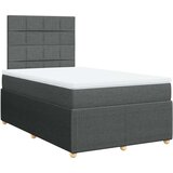 vidaXL Krevet box spring s madracem tamnosivi 120 x 190 cm tkanina | shoptok.hr