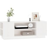TV ormarić bijeli 110 x 35 x 40,5 cm od masivne borovine | shoptok.hr
