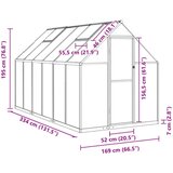 vidaXL Staklenik s okvirom zeleni 334 x 169 x 195 cm aluminijski Cijene