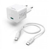 Hama Mini brzi punjac sa USB-C kablom, PD, 25W, 1.5m beli Cene