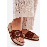 Boto Women's Platform Sandals With Gold Buckle Leopard Selira | shoptok.hr