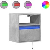 Maison Chic Stenski Dvo delni komplet Nočne omarice - Nočne mize z LED lučkami betonsko siva, (21690032) | Shoptok.si