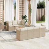 vidaXL 6-dijelni set vrtnih sofa s jastucima bež od poliratana | shoptok.hr