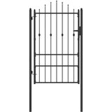  Ogradna vrata HORST 100 x 150 cm Metal Crna Može se zaključati | shoptok.hr