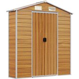 vidaXL Vrtno spremište svjetlosmeđe 191 x 470 x 198 cm pocinčani čelik | shoptok.hr