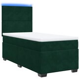 Box spring krevet s madracem tamnozeleni 100x200 cm baršunasti | shoptok.hr