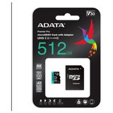 Adata MicroSD kartica - 512GB microSDXC UHS-I U3 Class10 A2 V30S (R/W: 100/85 MB/s) + adapter | shoptok.hr