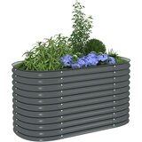  Vrtna sadilica od pocinčanog čelika 160 x 80 x 81 cm siva | shoptok.hr