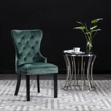 Furnova Jedilni stoli 4 kosi temno zelen žamet, (21950296) | Shoptok.si