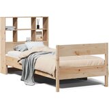 vidaXL Krevet s regalom za knjige bez madraca 90x200 cm od borovine | shoptok.hr
