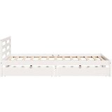 vidaXL Okvir kreveta bez madraca bijeli 135 x 190 cm masivna borovina | shoptok.hr