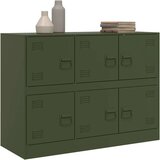 Komoda olivno zelena 99x39x73 cm jeklo | Shoptok.si