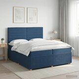  Boxspring krevet s madracem Plava 200 x 200 cm Tkanina - Plava 200 x 200 cm Dizajn linija | shoptok.hr