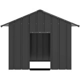 vidaXL Kućica za pse s krovom 131x101x102 cm pocinčani čelik | shoptok.hr