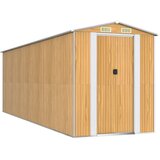  Vrtno spremište svjetlosmeđe 192x606x223 cm pocinčani čelik | Eponuda.com