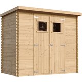 Timbela Lesena vrtna lopa - 239x142xH200cm/2.63 m2 - Vrtna hiša s podi - M310+M310G, (21873269) Cene