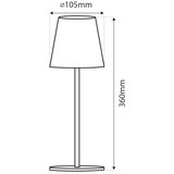  LED prigušiva dodirna stona lampa LED/5W/5V USB 1200 mAh bela | Eponuda.com