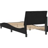  Posteljni okvir z vzglavjem črn 80x200 cm žamet, (21086416) | Shoptok.si