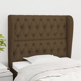  Uzglavlje s ušima tamnosmeđe 103x23x118/128 cm od tkanine | shoptok.hr