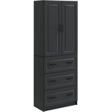 vidaXL Set ormara 2 kom. 66 x 34 5 x 87 cm Konstruirano drvo Crna - Crna Cijene