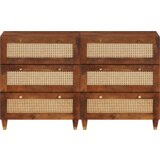 vidaXL Komoda Set 2 pcs Smeđa 60 x 33.5 x 75 cm | shoptok.hr