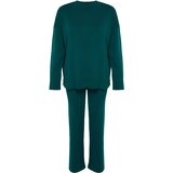 Trendyol Emerald Green Wide fit, Knitwear Top and Bottom Set with Basic Pants | Shoptok.si